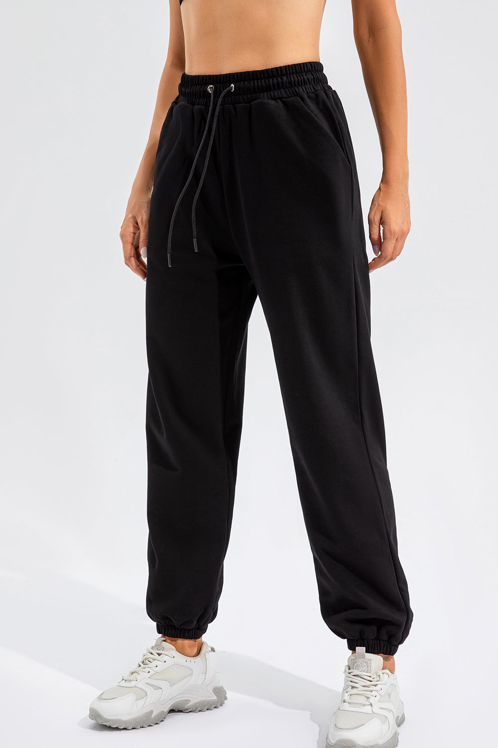 Drawstring Active Pants with Pockets