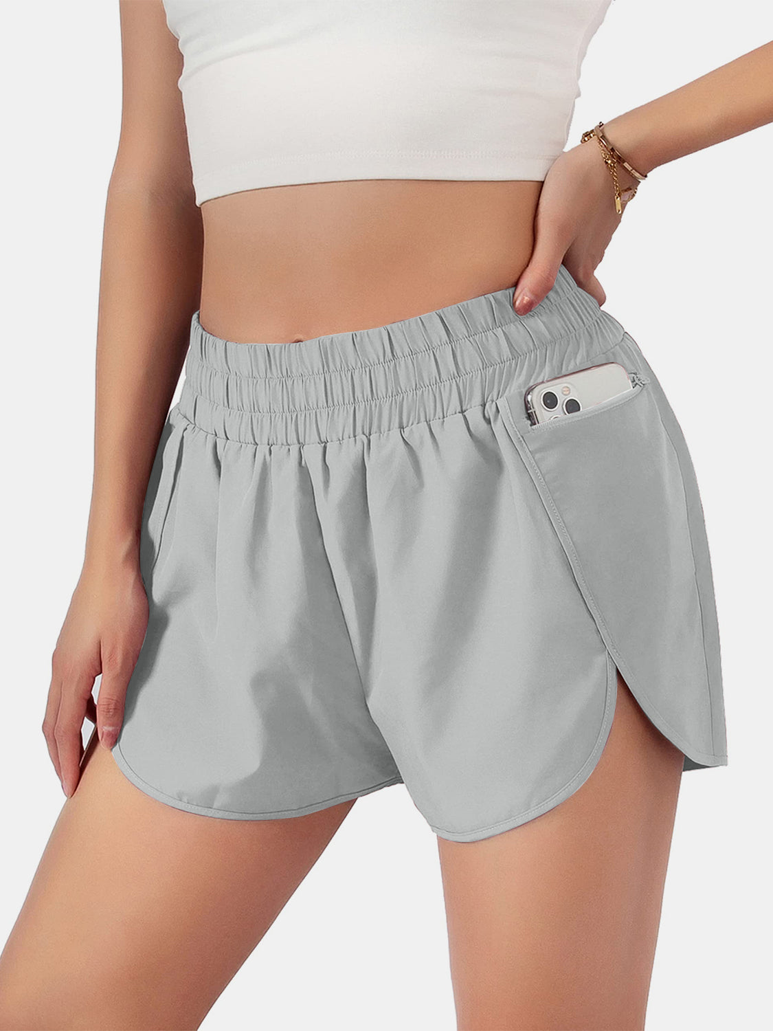 Elastic Waist Active Shorts