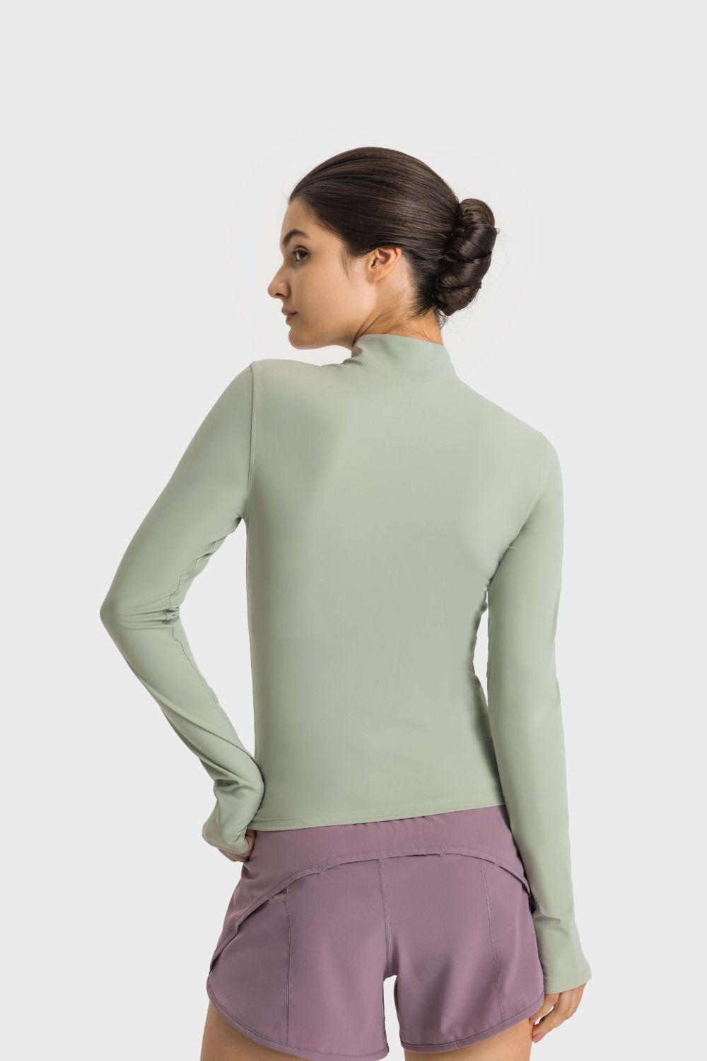 Millennia Half Zip Thumbhole Sleeve Sports Top